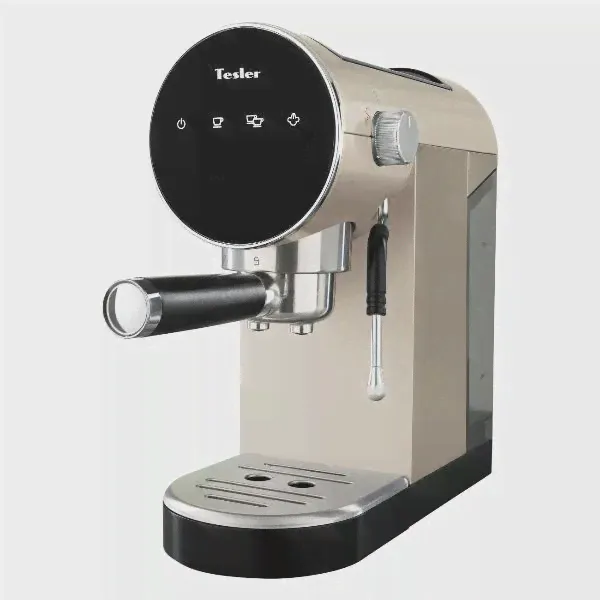 Кофеварка рожкового типа Tesler ECM-260 бежевая-0