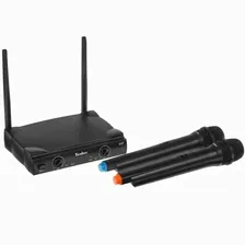 Микрофонный комплект Tesler WMS-320, беспроводной, ручной, -99 дБ, от 2 Гц до 17500 Гц черный
