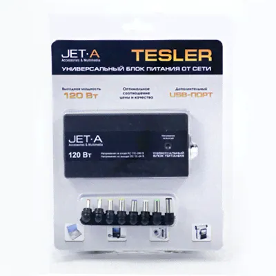 Адаптер питания для ноутбука Jet.A Tesler JA-PA8 120Вт универсал/USB