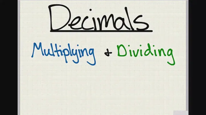 Multiplying  and dividing decimals￼
